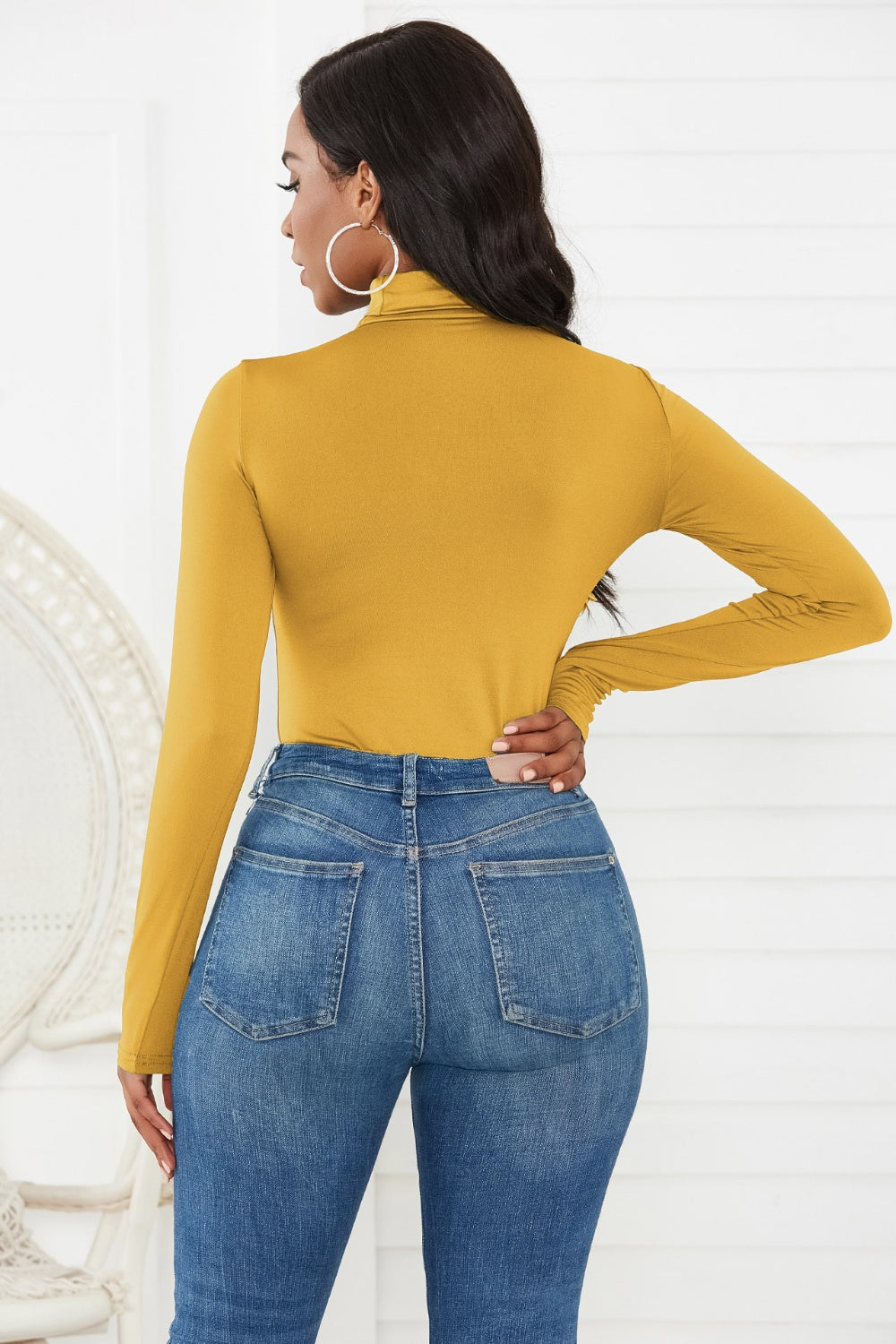 Turtleneck Long Sleeve Bodysuit - The Daily Makeover