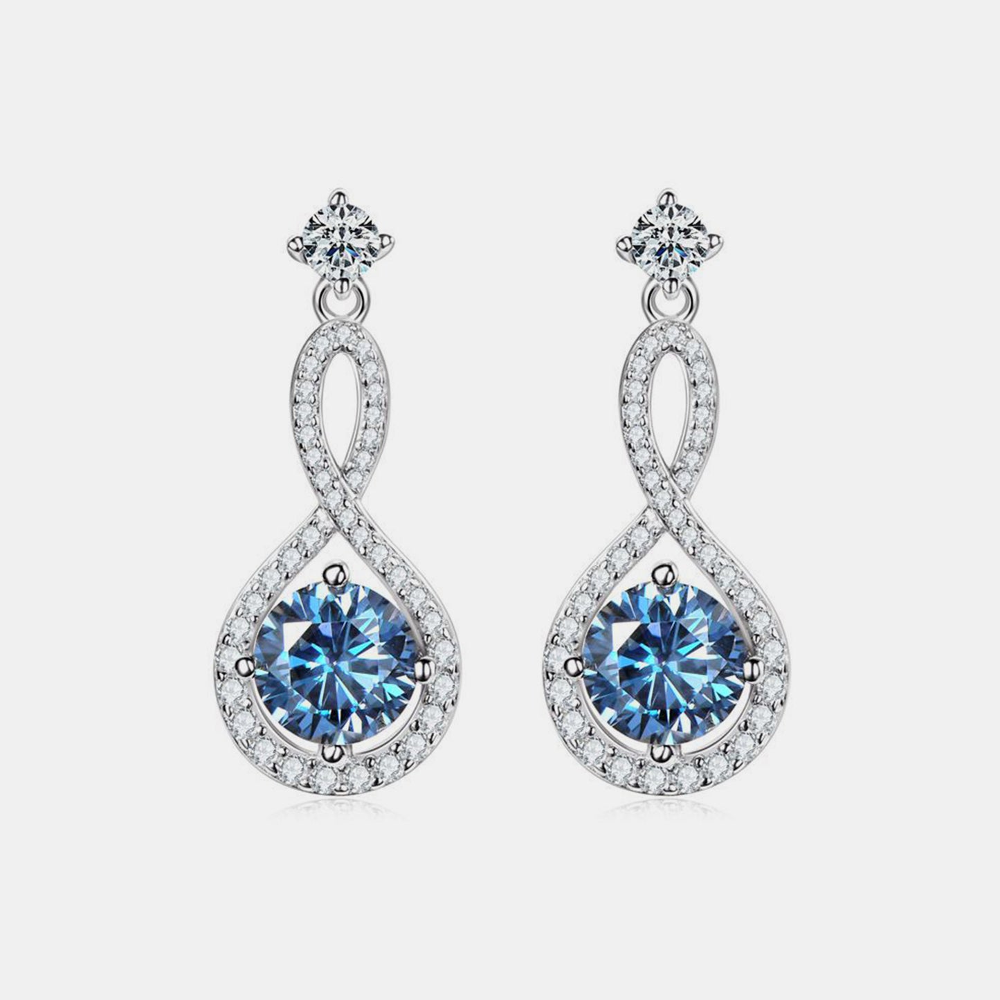 1 Carat Moissanite 925 Sterling Silver Earrings - The Daily Makeover