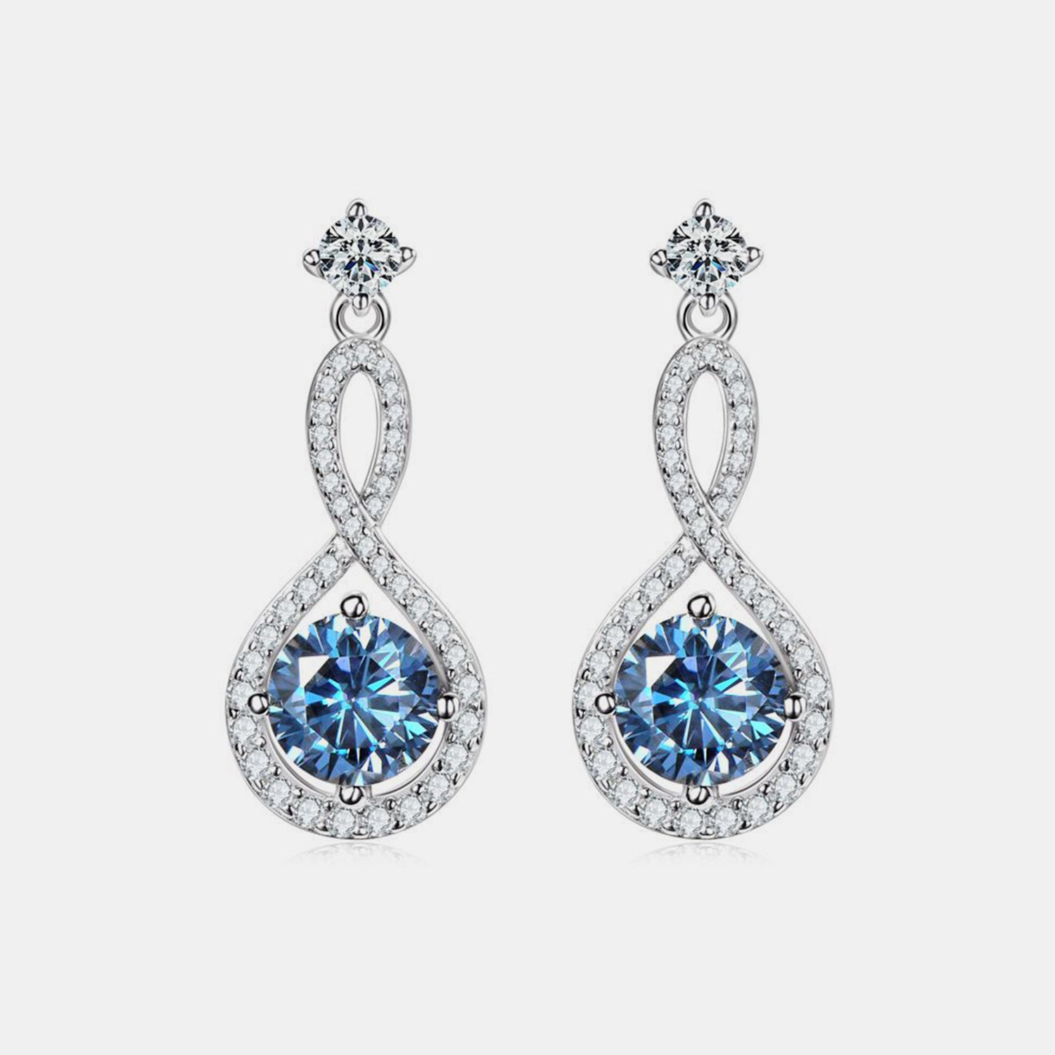 1 Carat Moissanite 925 Sterling Silver Earrings - The Daily Makeover