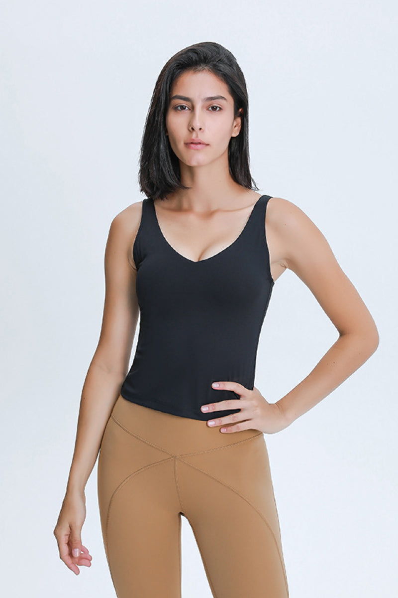 Millennia V Neck Active Tank - The Daily Makeover