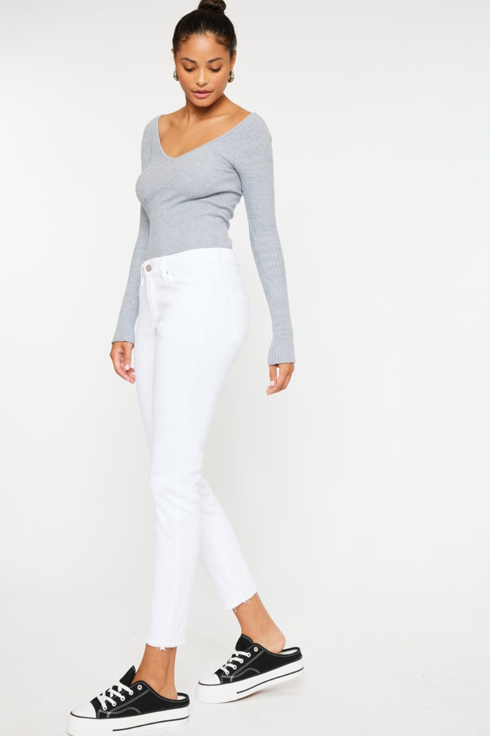 Kancan Mid Rise Ankle Skinny Jeans - The Daily Makeover