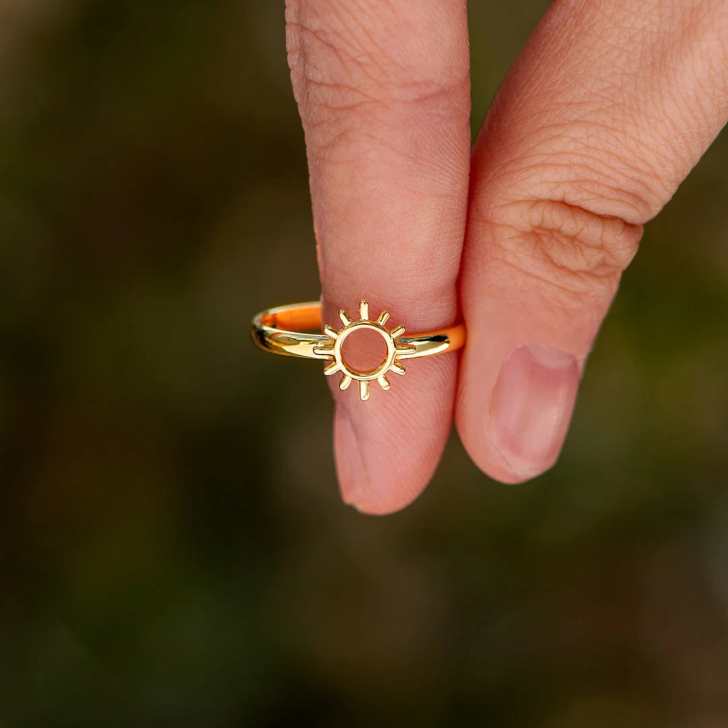 Sun Shape 18K Gold-Plated Ring - The Daily Makeover