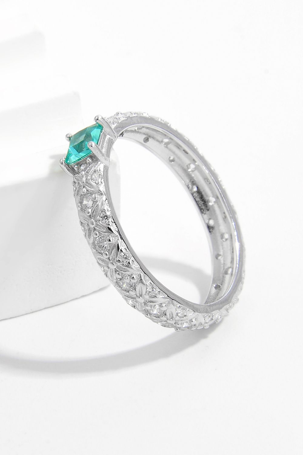 925 Sterling Silver Square Zircon Ring - The Daily Makeover