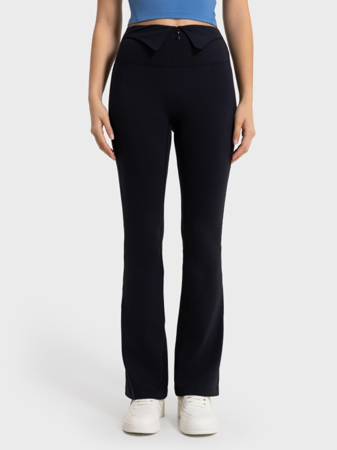 Millennia Wide Waistband Bootcut Sport Pants - The Daily Makeover