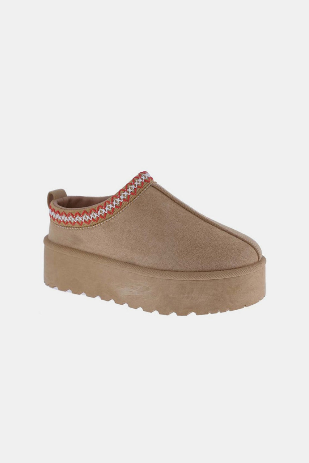 Weeboo Platform Embroidered Trim Slip-On Boots - The Daily Makeover
