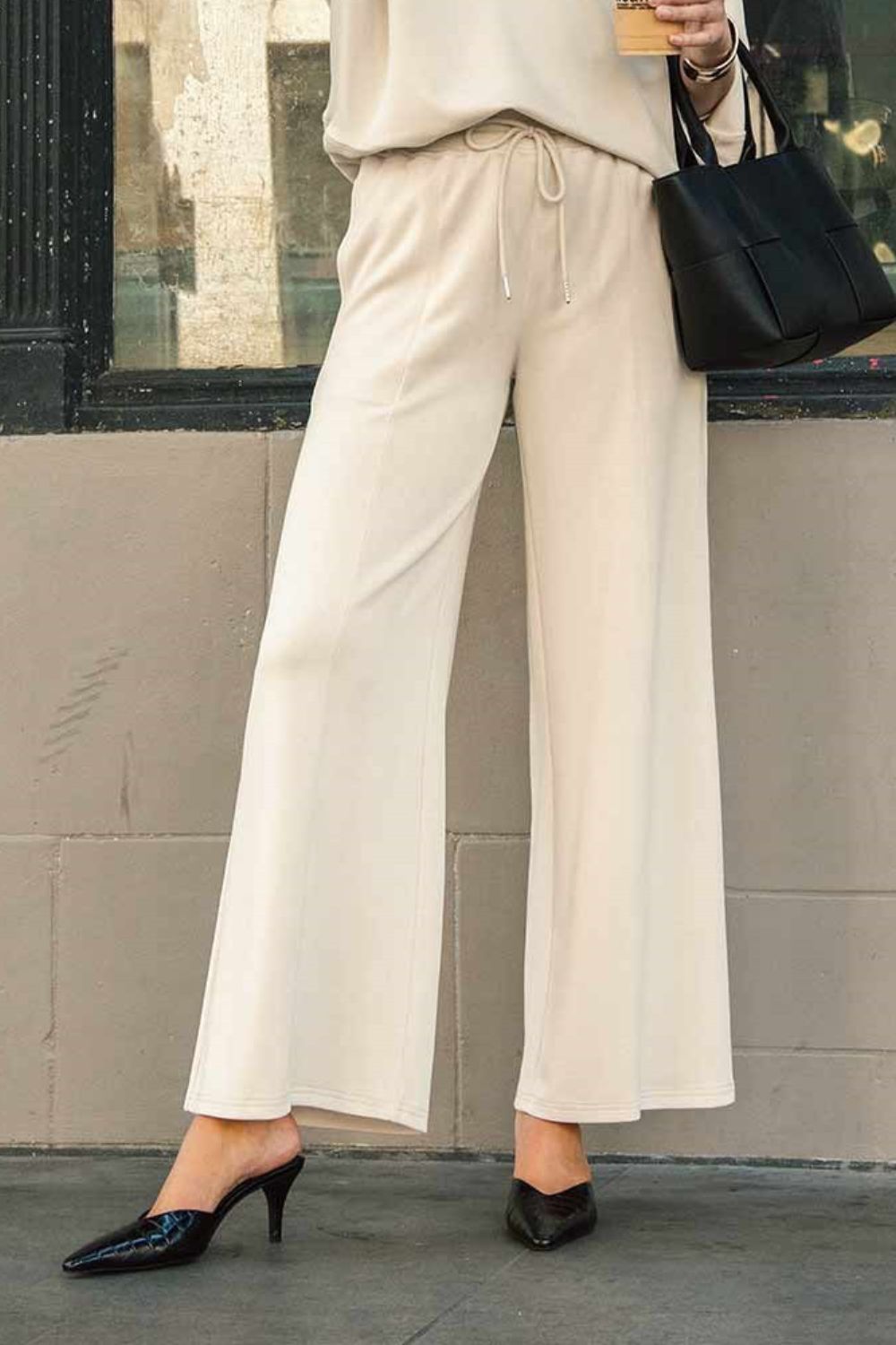 Umgee Full Size Drawstring Wide Leg Pants with Pockets - The Daily Makeover
