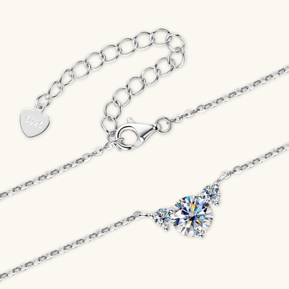 Pacific Twilight Pendant – 1.2 Carat Moissanite in Sterling Silver - The Daily Makeover