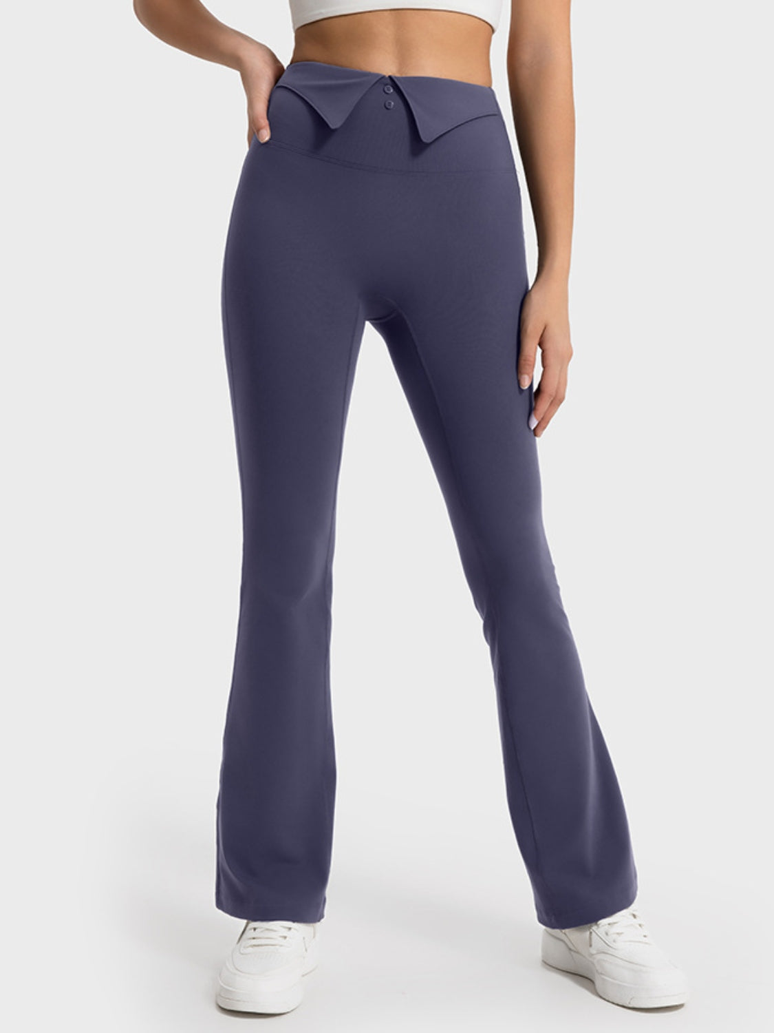 Millennia Wide Waistband Bootcut Sport Pants - The Daily Makeover