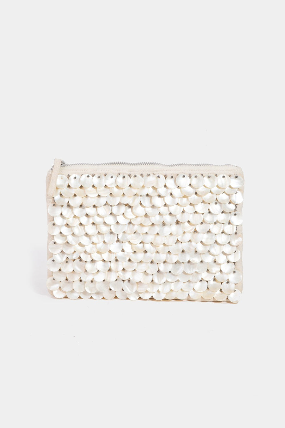 Fame Mother Of Pearl Disc Beaded Rectangle Bag - The Daily Makeover