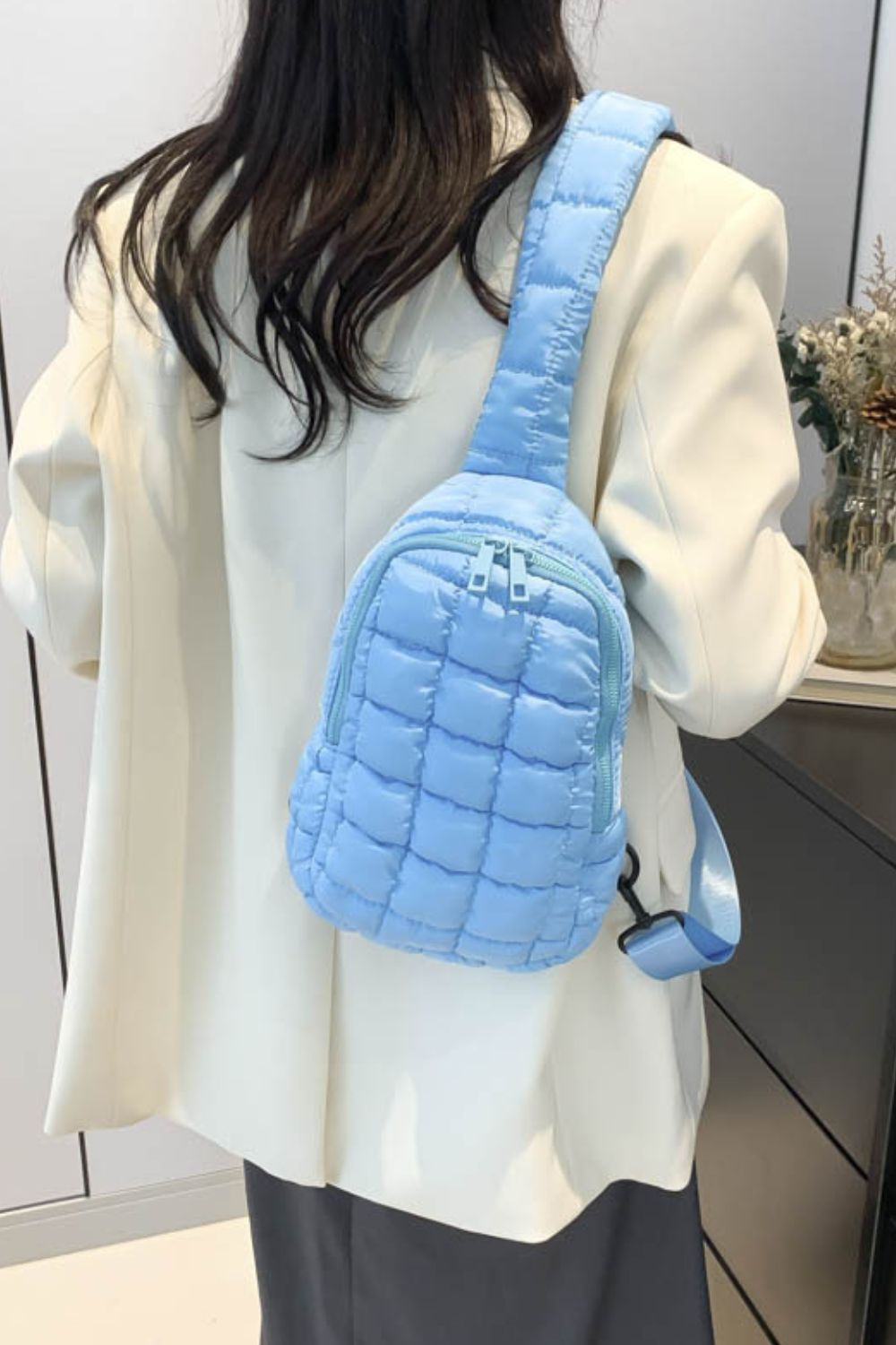 Quilted Nylon Crossbody Bag - The Daily Makeover