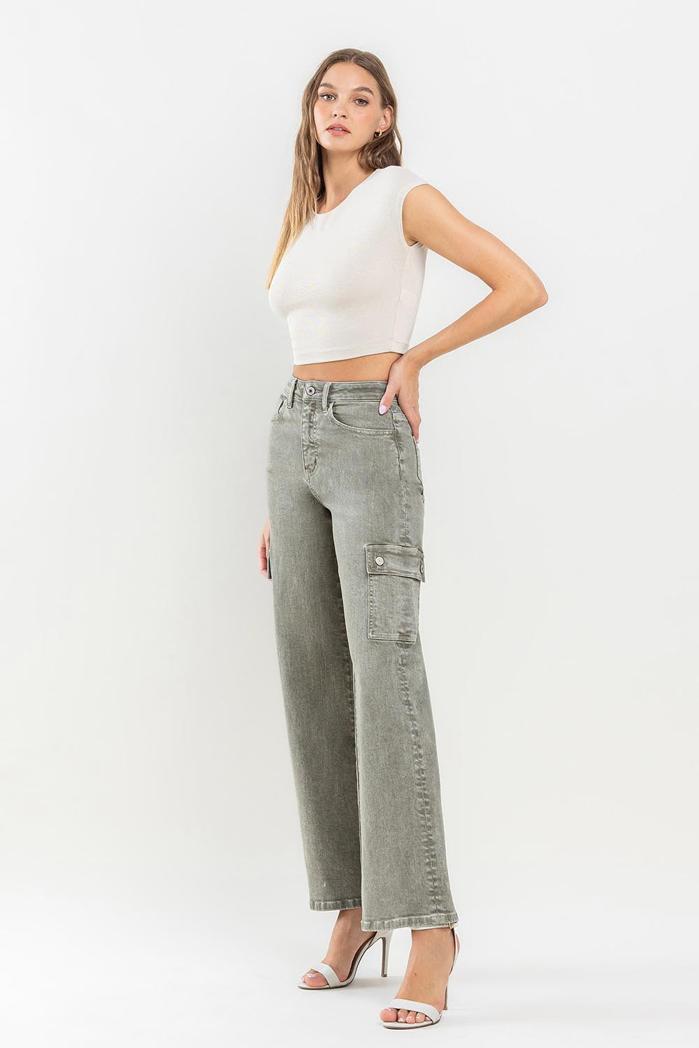 Vervet by Flying Monkey 90's Super High Rise Cargo Jeans - The Daily Makeover