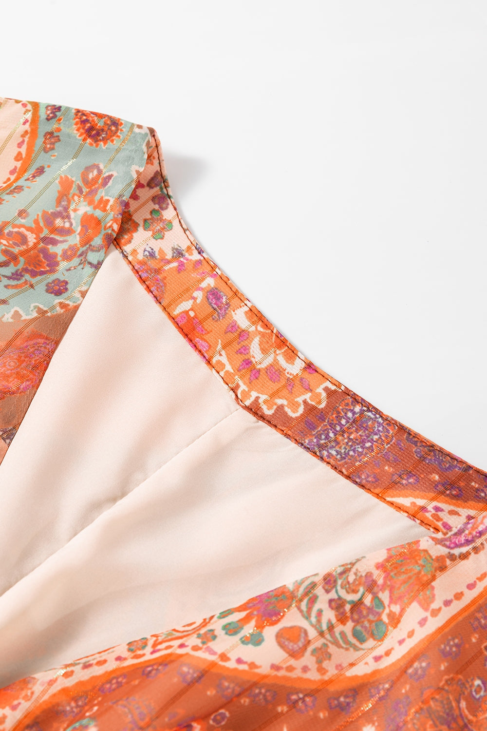 Tied Printed Balloon Sleeve Mini Dress - The Daily Makeover