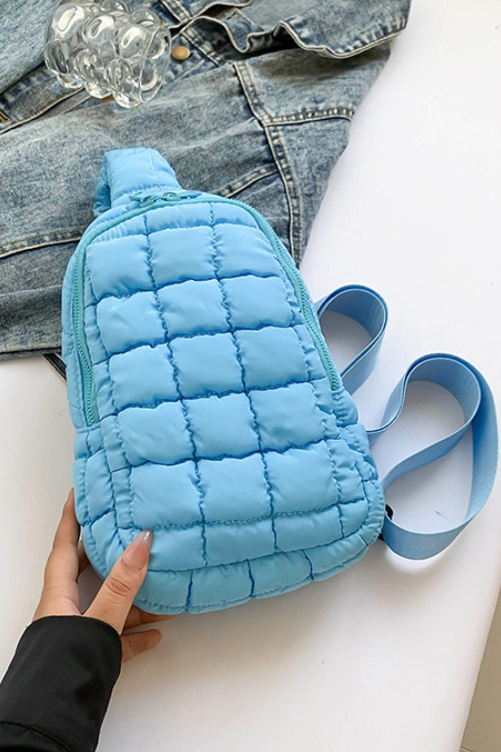 Quilted Nylon Crossbody Bag - The Daily Makeover