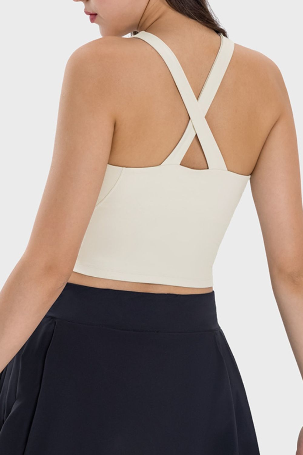 Crisscross Grecian Neck Active Cami - The Daily Makeover
