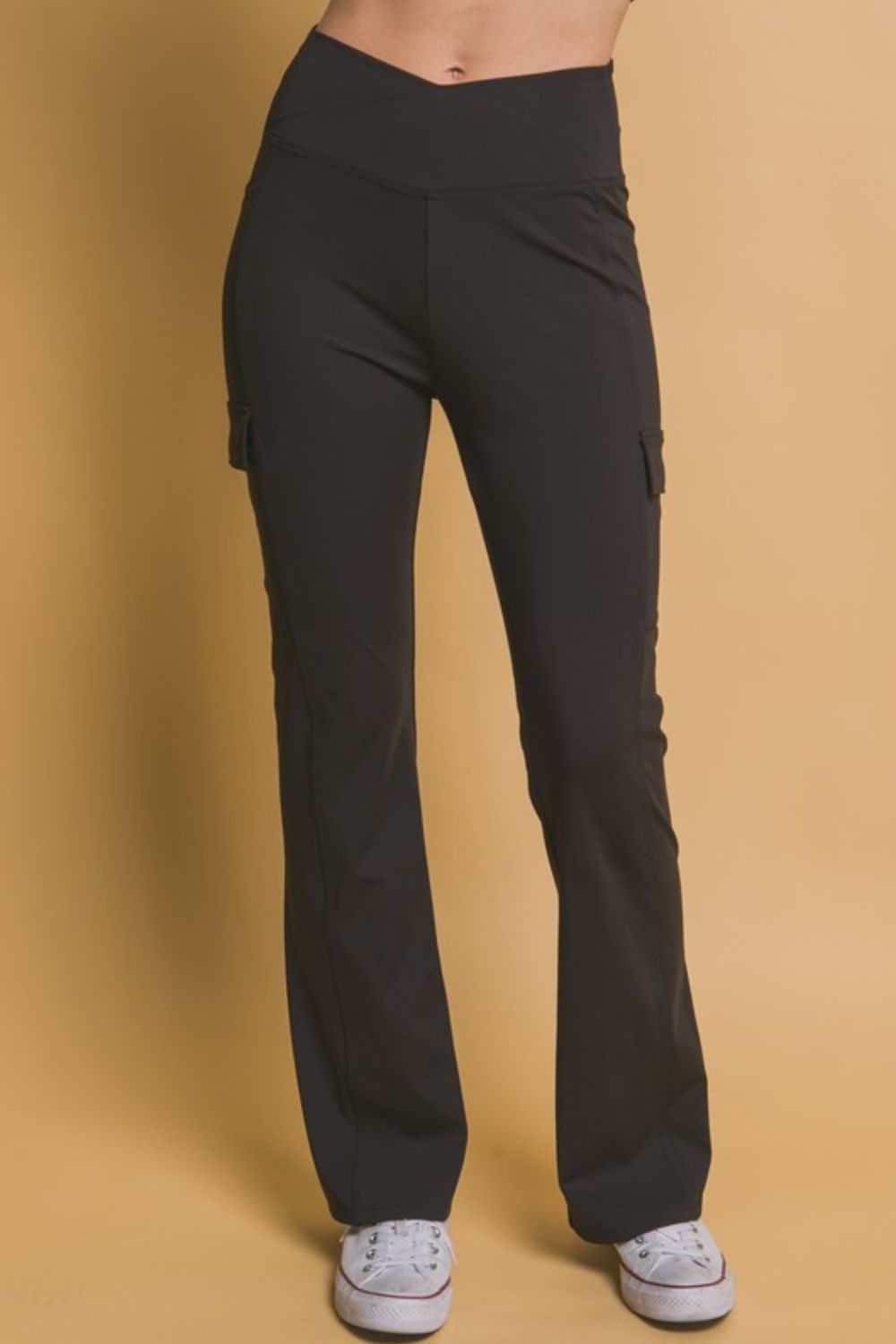 Love Tree Flared Cargo Leggings - The Daily Makeover