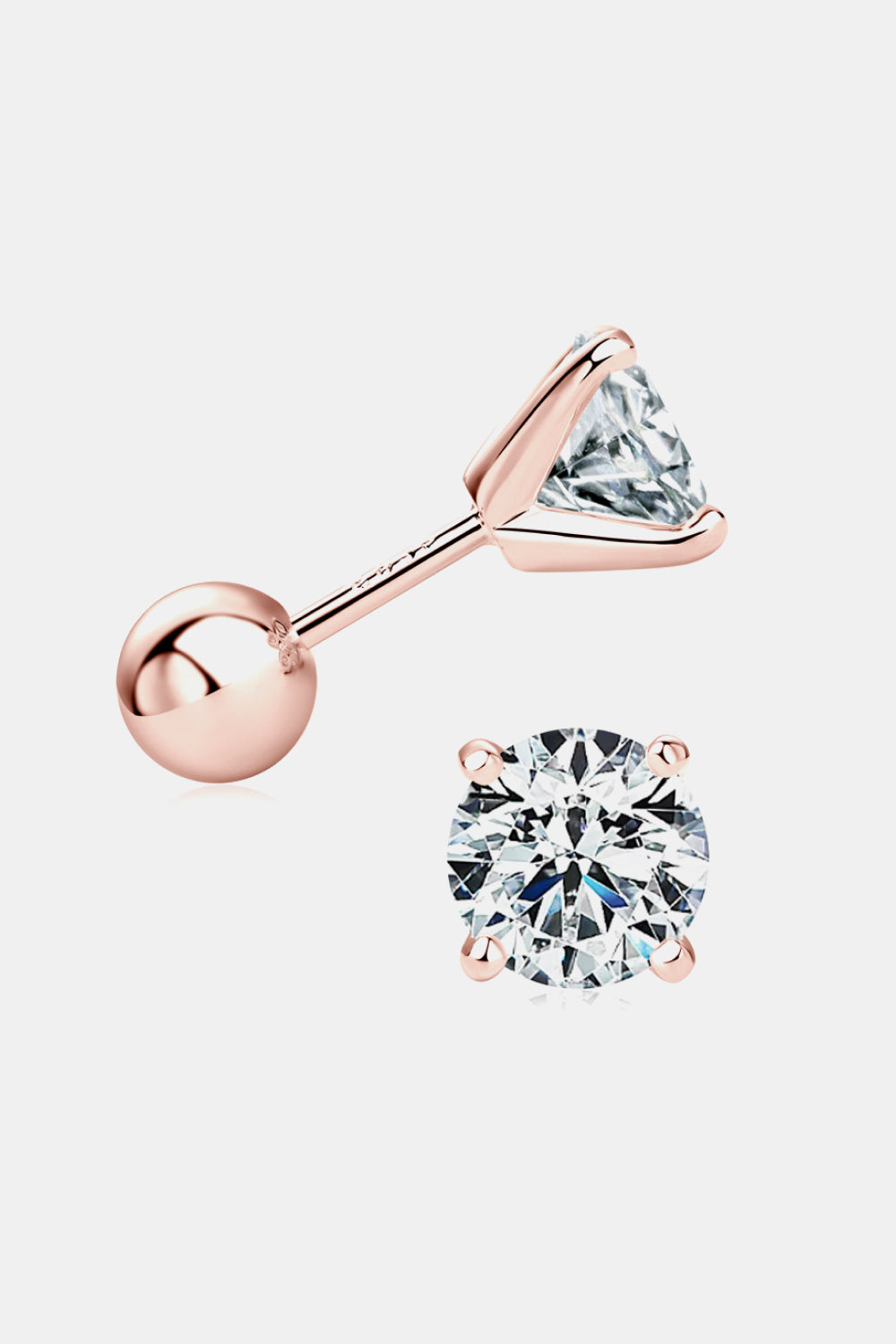 2 Carat Moissanite 925 Sterling Silver Stud Earrings - The Daily Makeover