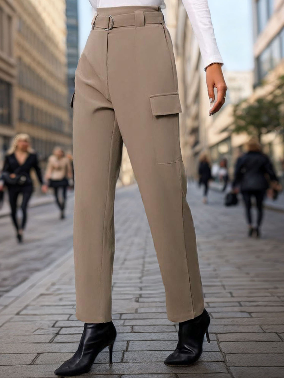 Perfee High Waist Straight Pants - The Daily Makeover
