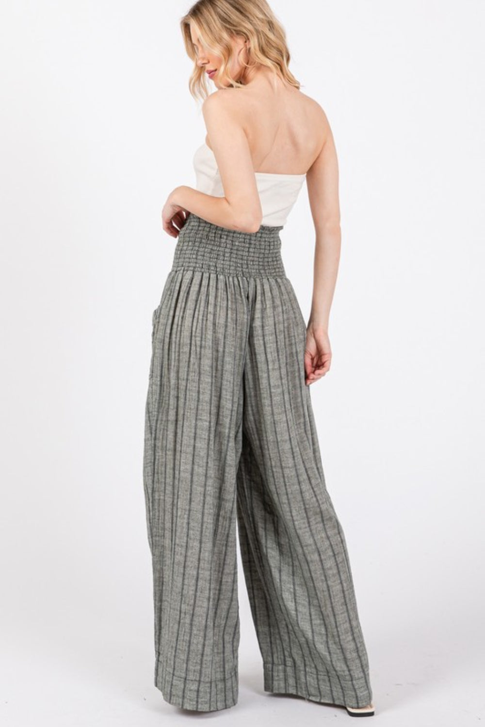 SAGE + FIG Cotton Gauze Wash Stripe Pants - The Daily Makeover