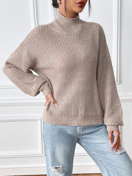 Turtleneck Long Sleeve Sweater - The Daily Makeover