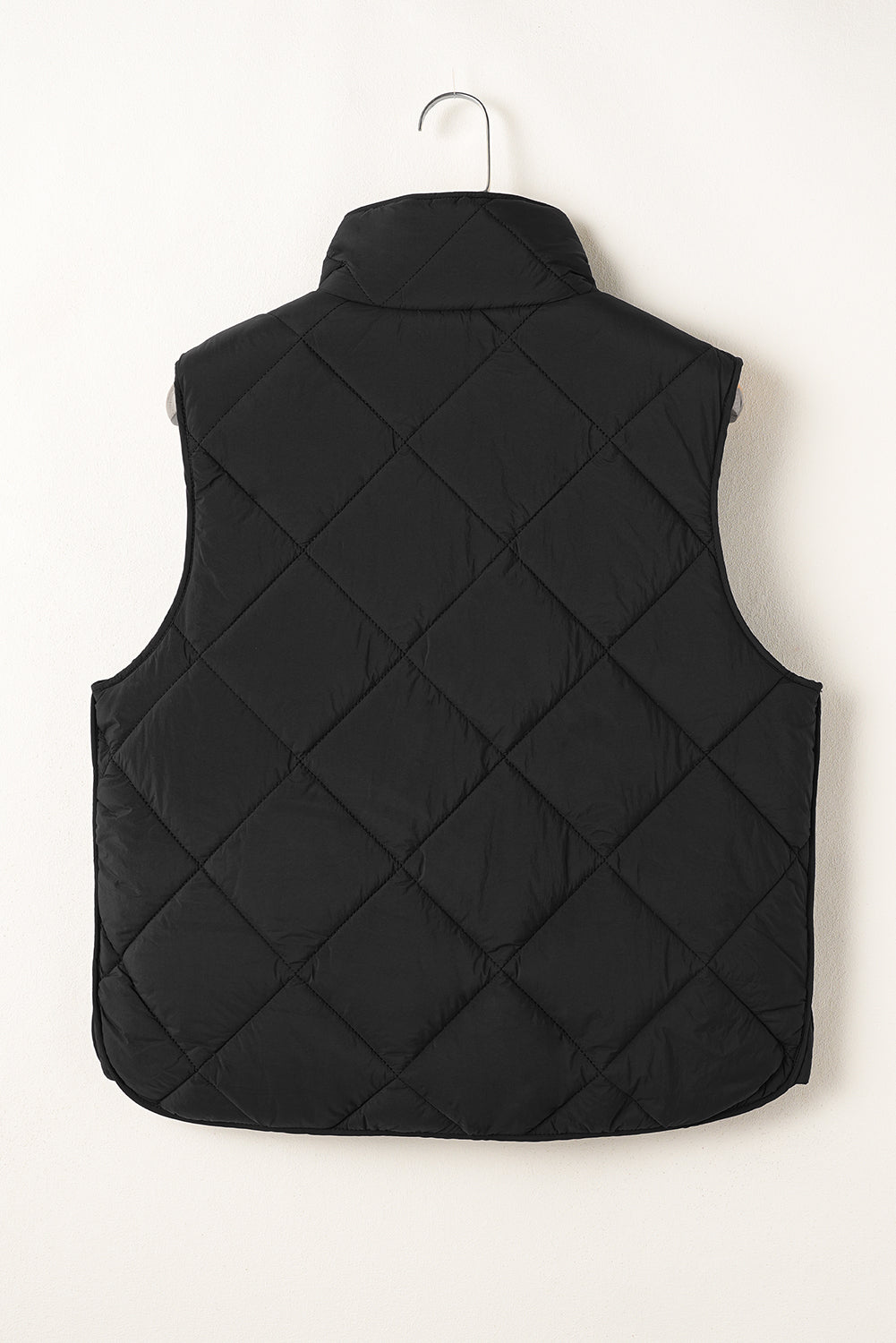 Snap Down Texture Vest Coat with Pockets - The Daily Makeover
