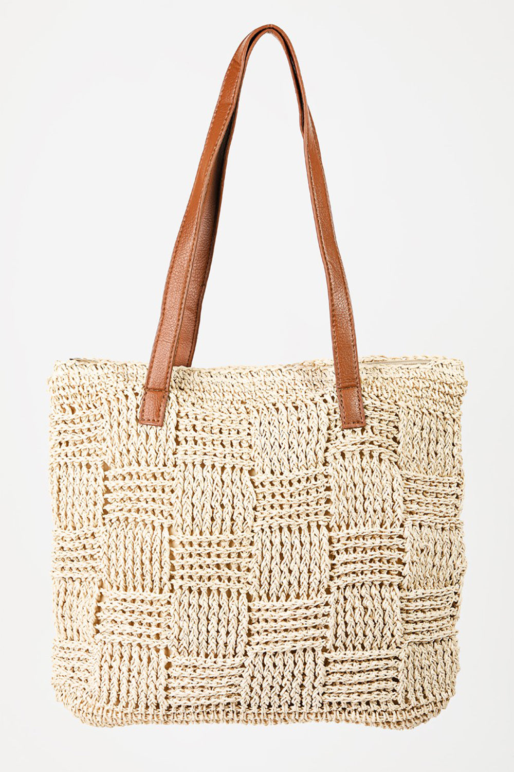 Fame Braided Faux Leather Strap Tote Bag - The Daily Makeover