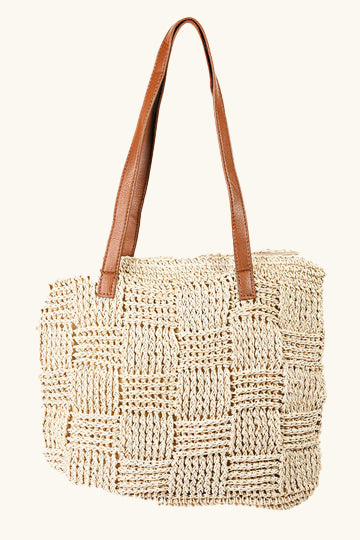 Fame Braided Faux Leather Strap Tote Bag - The Daily Makeover