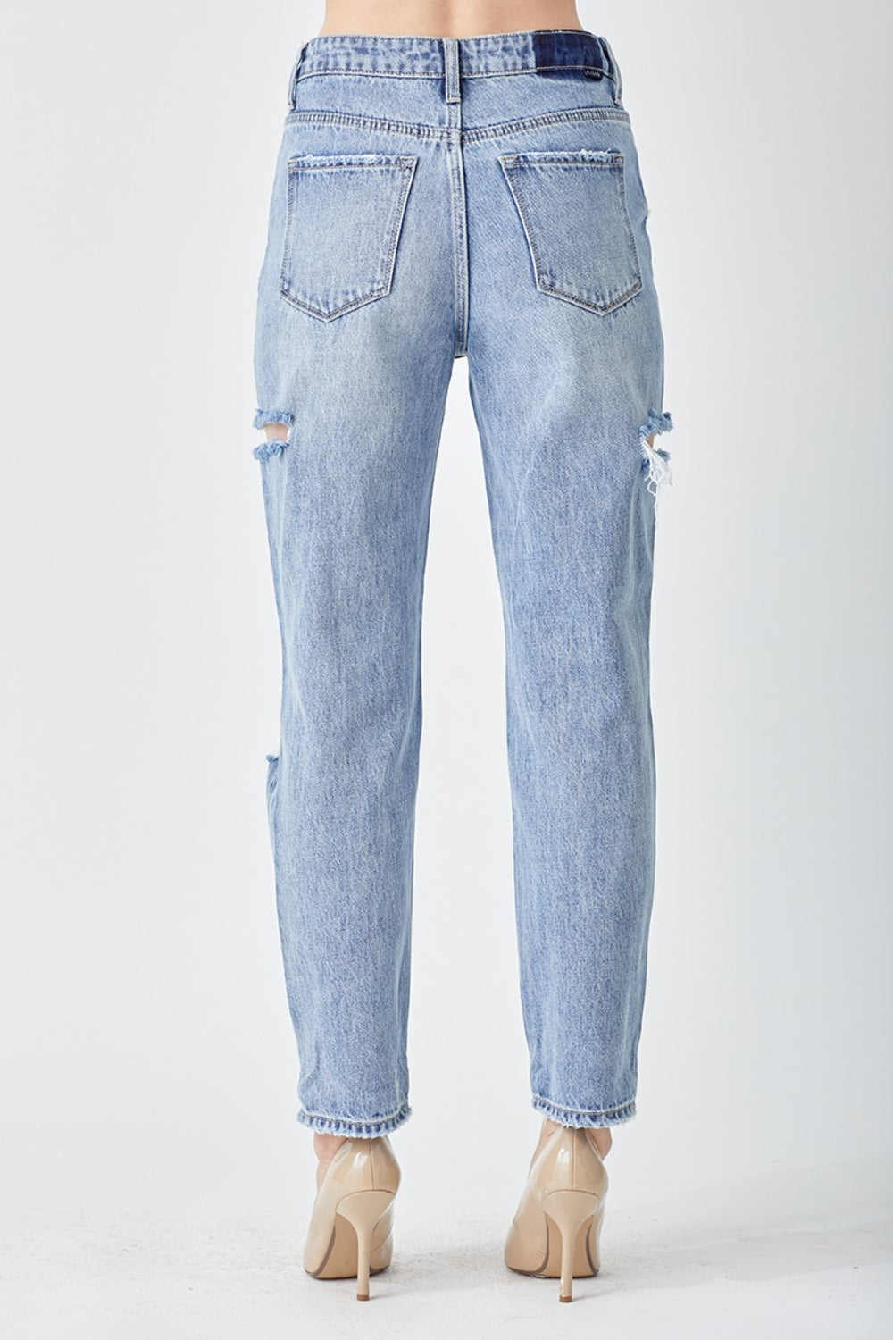Distressed Slim Cropped Jeans - The Daily Makeover