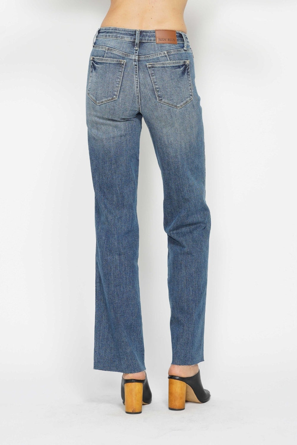 Judy Blue Full Size Tummy Control Straight Jeans - The Daily Makeover