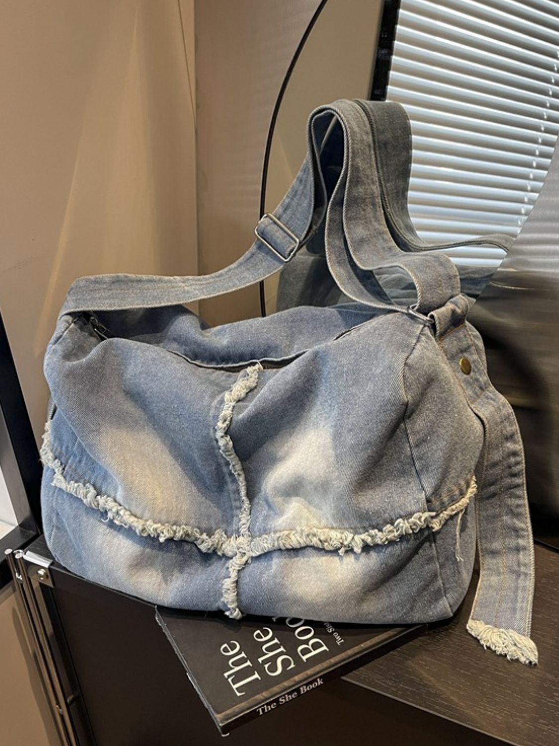 Raw Hem Gradient Crossbody Bag - The Daily Makeover