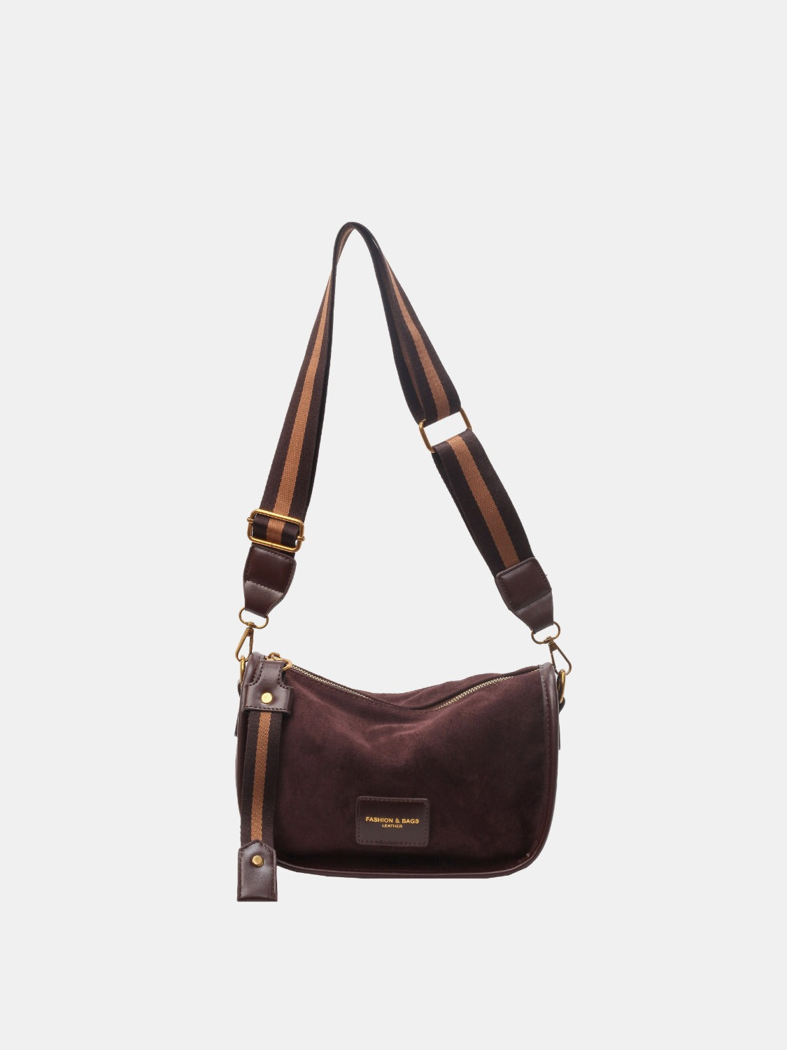 Suede Adjustable Strap Shoulder Bag - The Daily Makeover