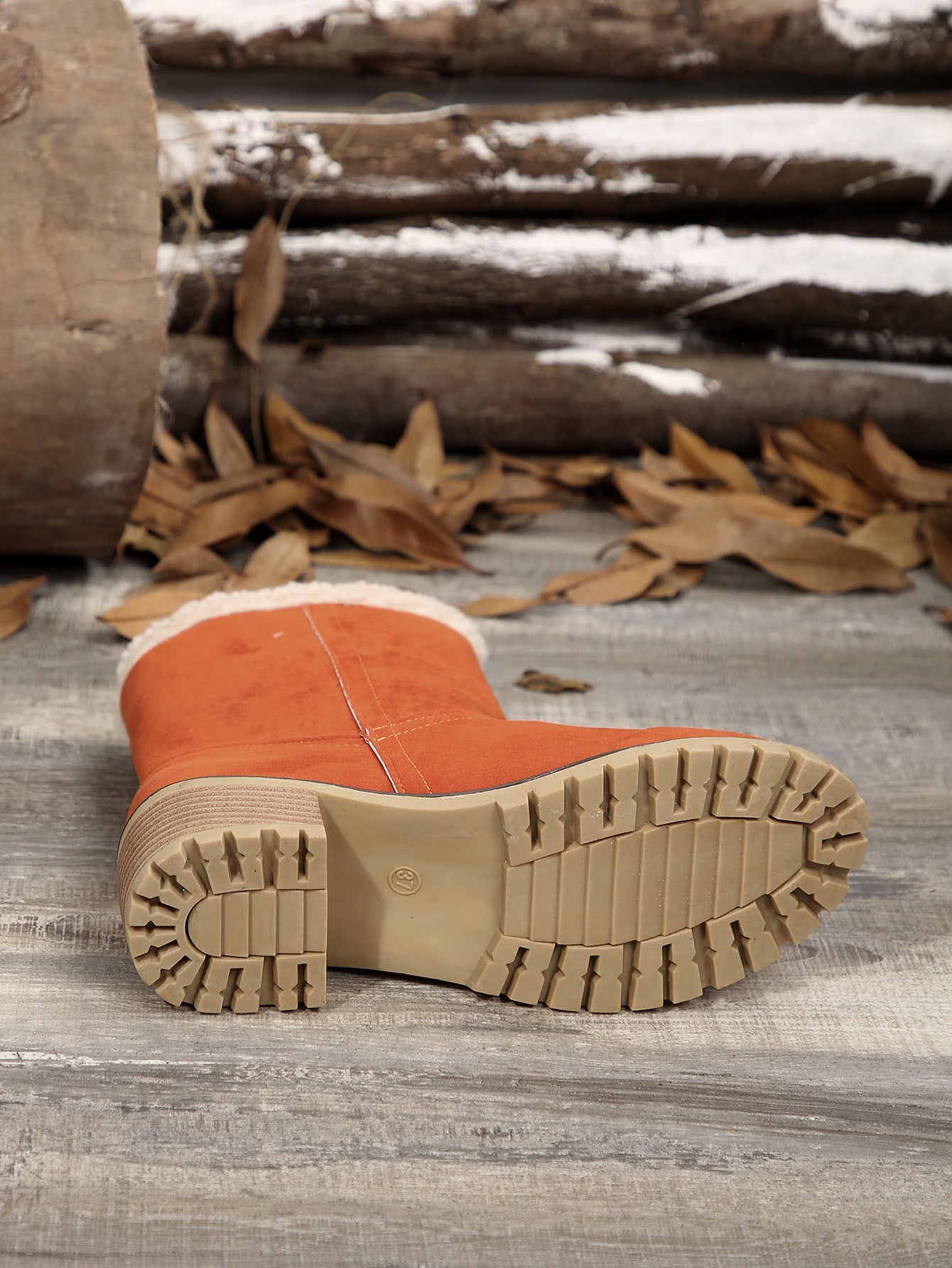 Thermal Fuzzy Block Heel Boots - The Daily Makeover