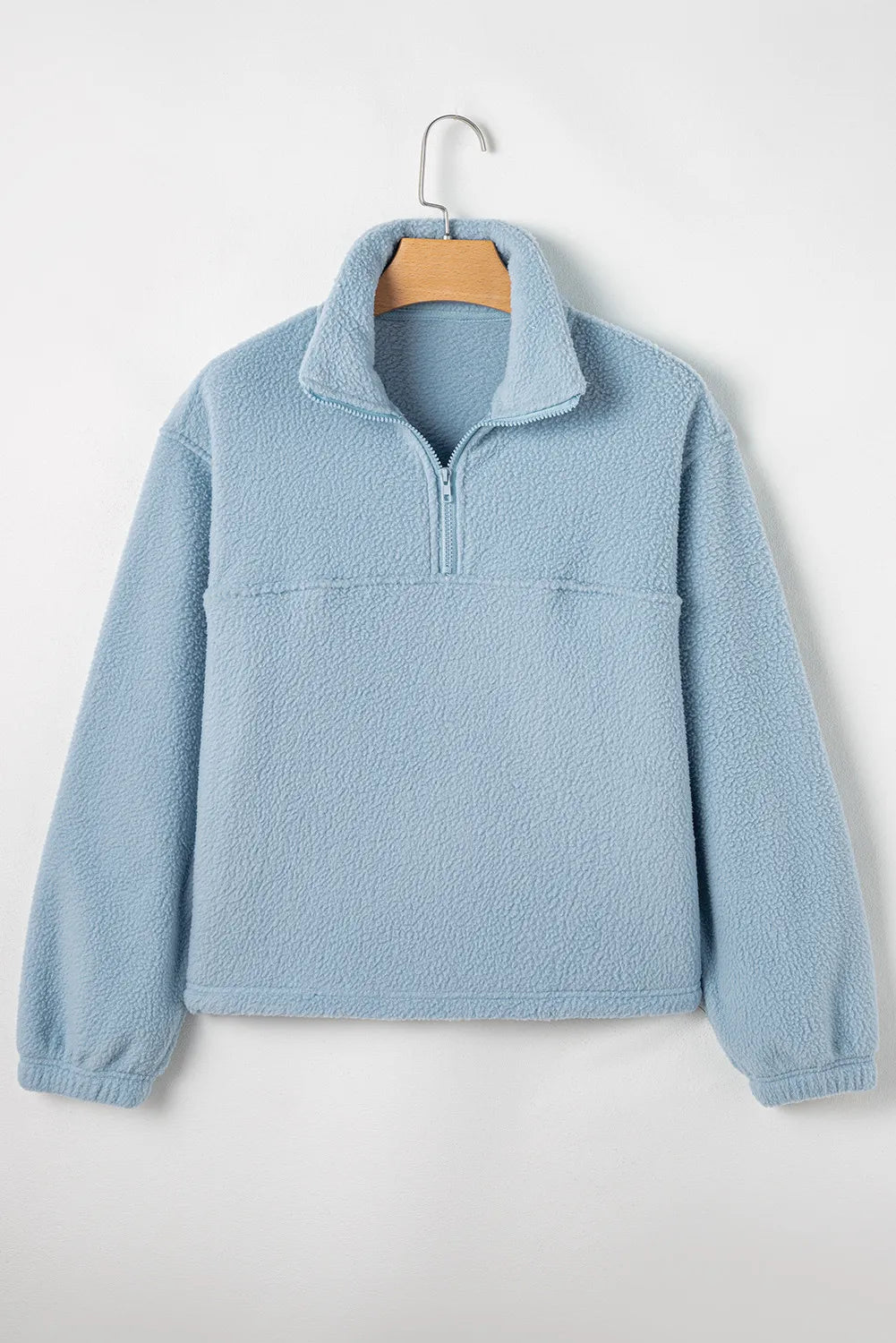 Half Zip Long Sleeve Sweatshirt - The Daily Makeover