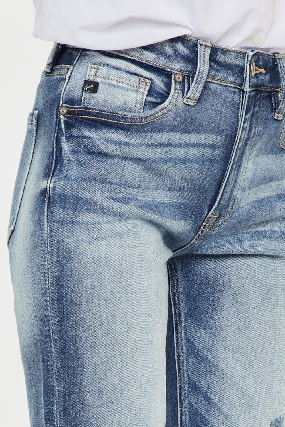 Kancan High Rise Cuffed Straight Jeans - The Daily Makeover
