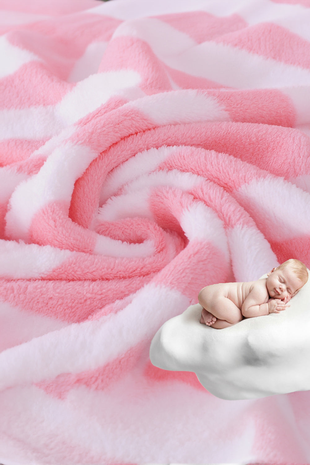 Pink Striped Plush Bath Towel Set - The Daily Makeover