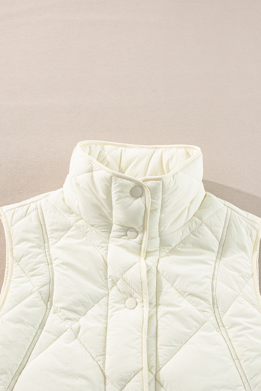 Snap Down Texture Vest Coat with Pockets - The Daily Makeover