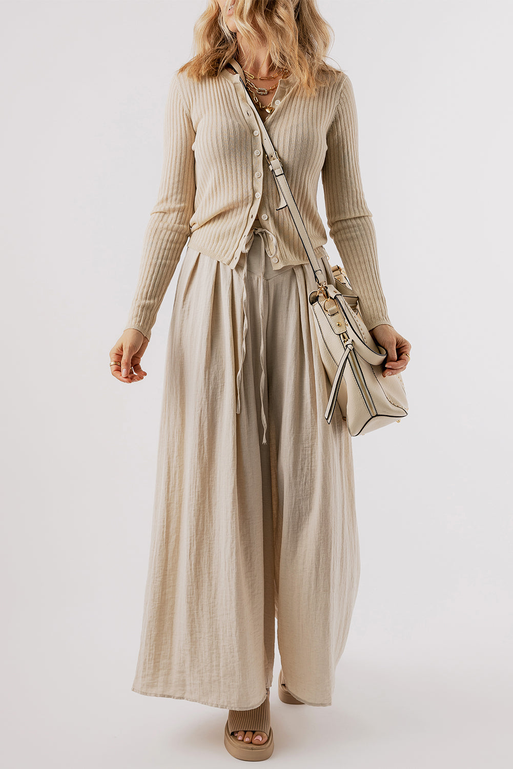 Tied Wide Leg Pants - The Daily Makeover