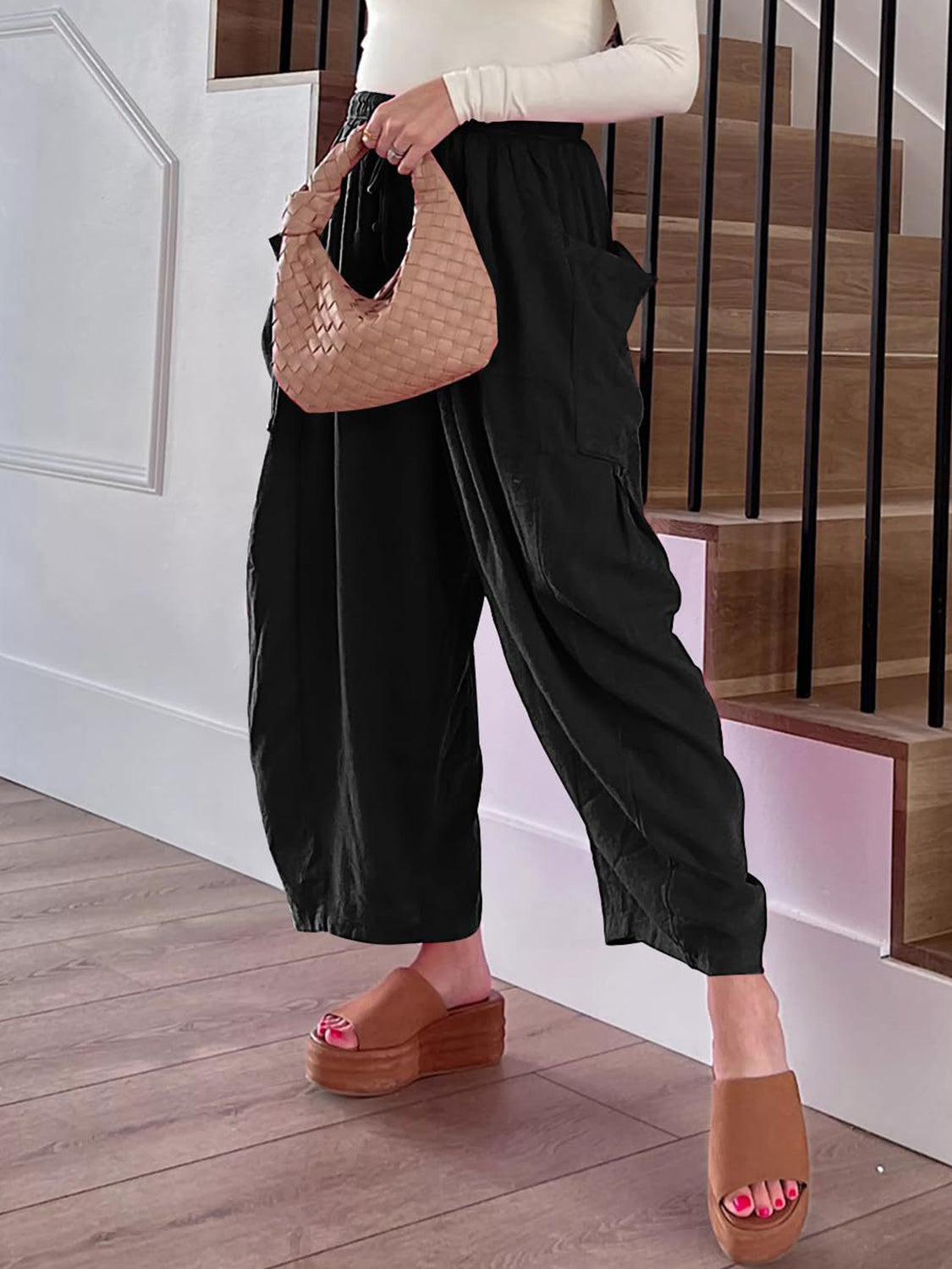 Full Size Wide Leg Pants with Pockets - The Daily Makeover