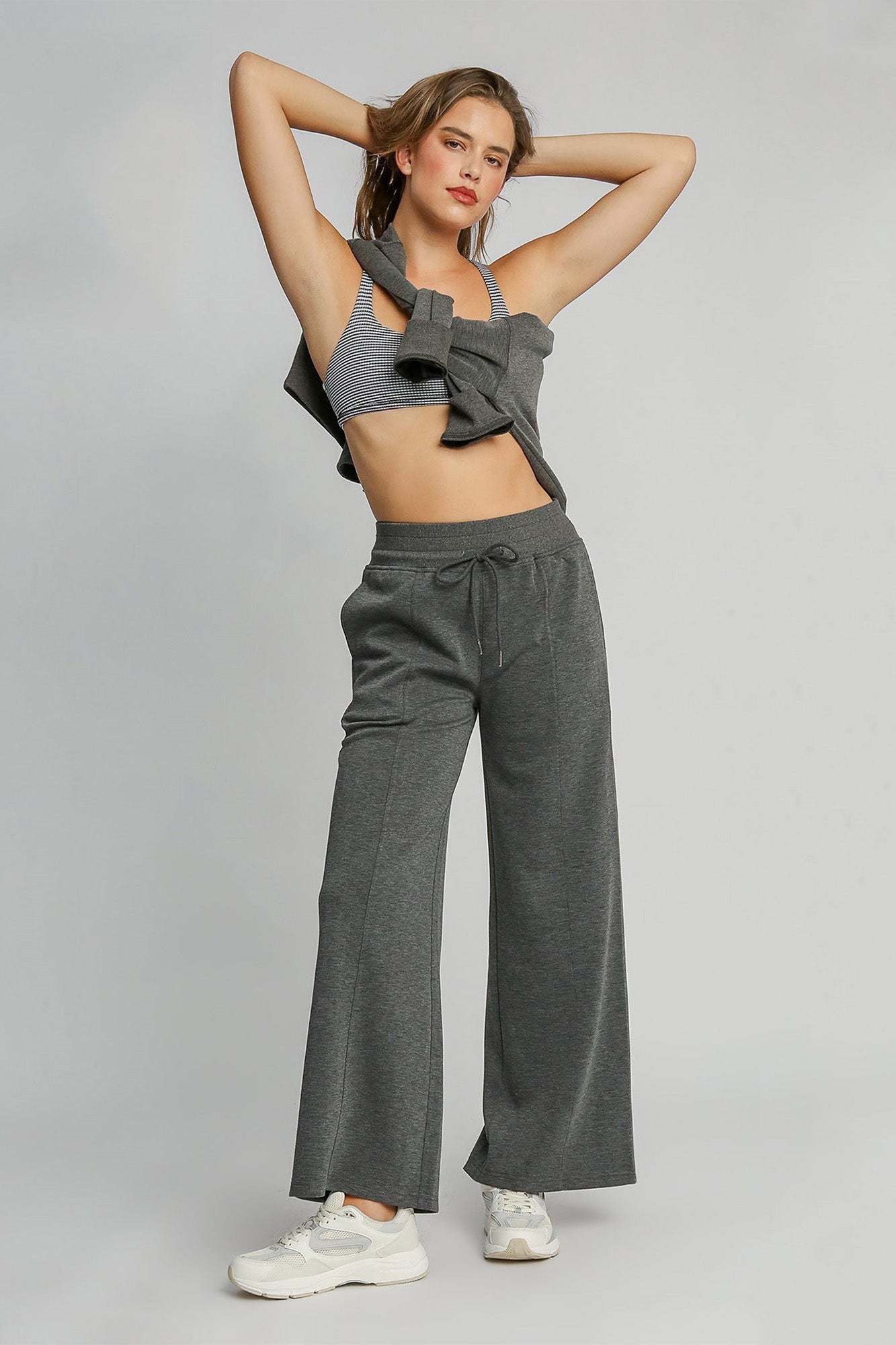 Umgee Full Size Drawstring Wide Leg Pants with Pockets - The Daily Makeover
