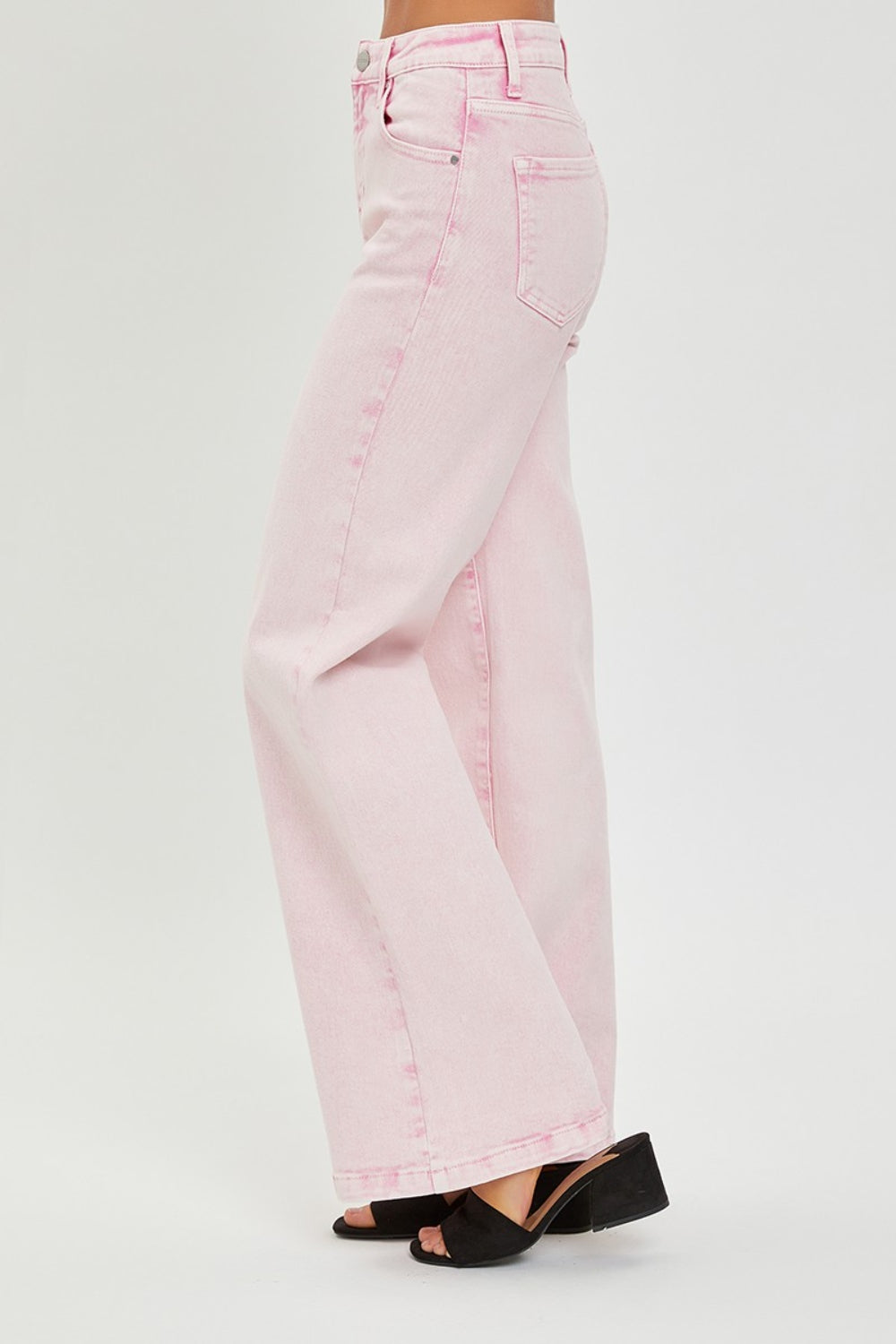 Full Size High Rise Tummy Control Wide Leg Jeans