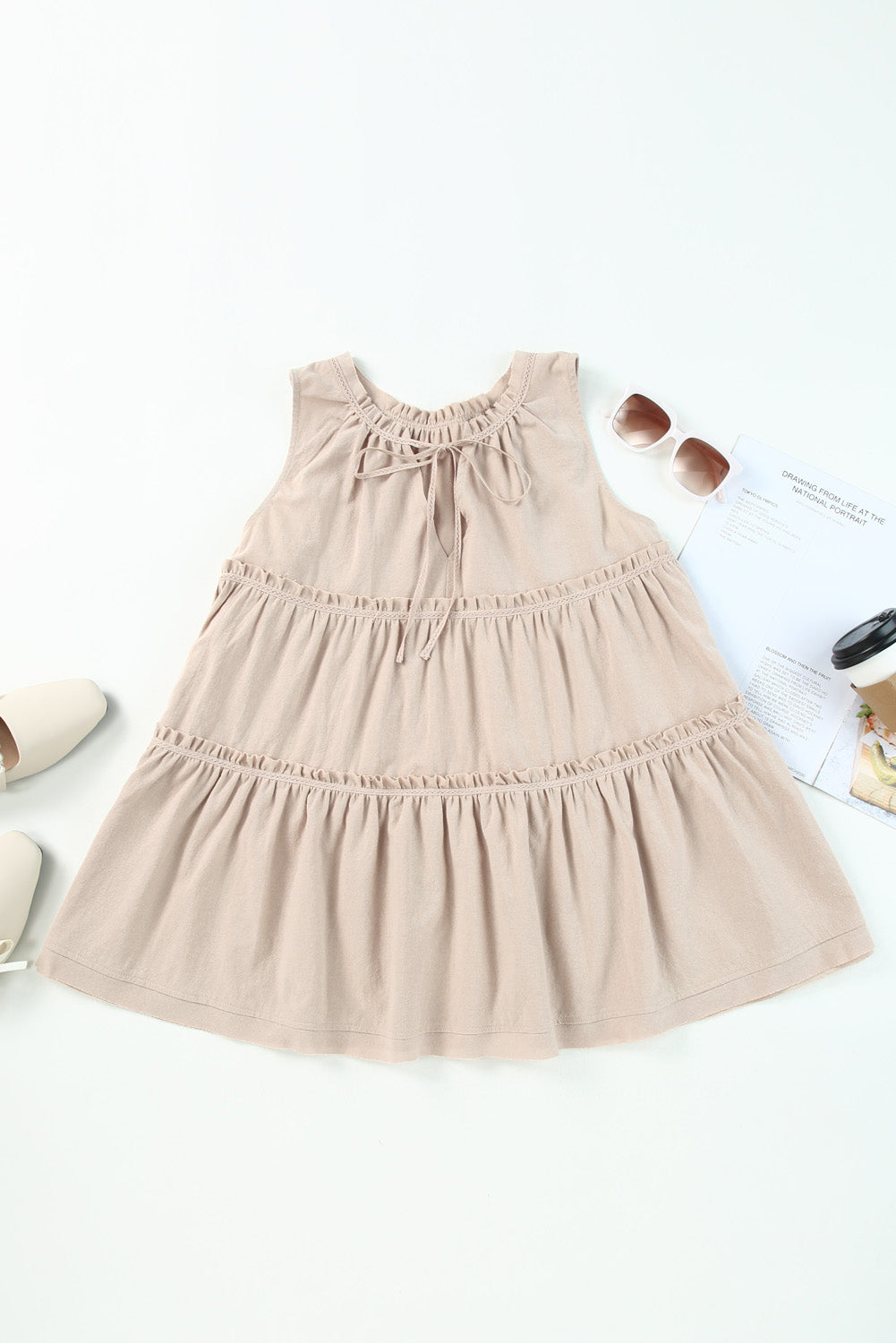 Tiered Frill Tie Neck Tank - The Daily Makeover