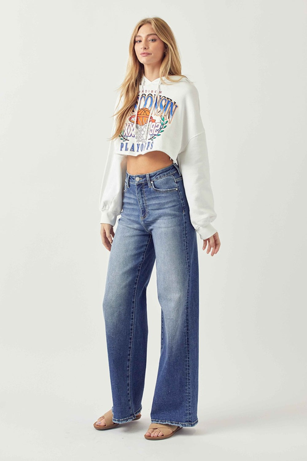 Full Size High Rise Wide Leg Jeans - The Daily Makeover