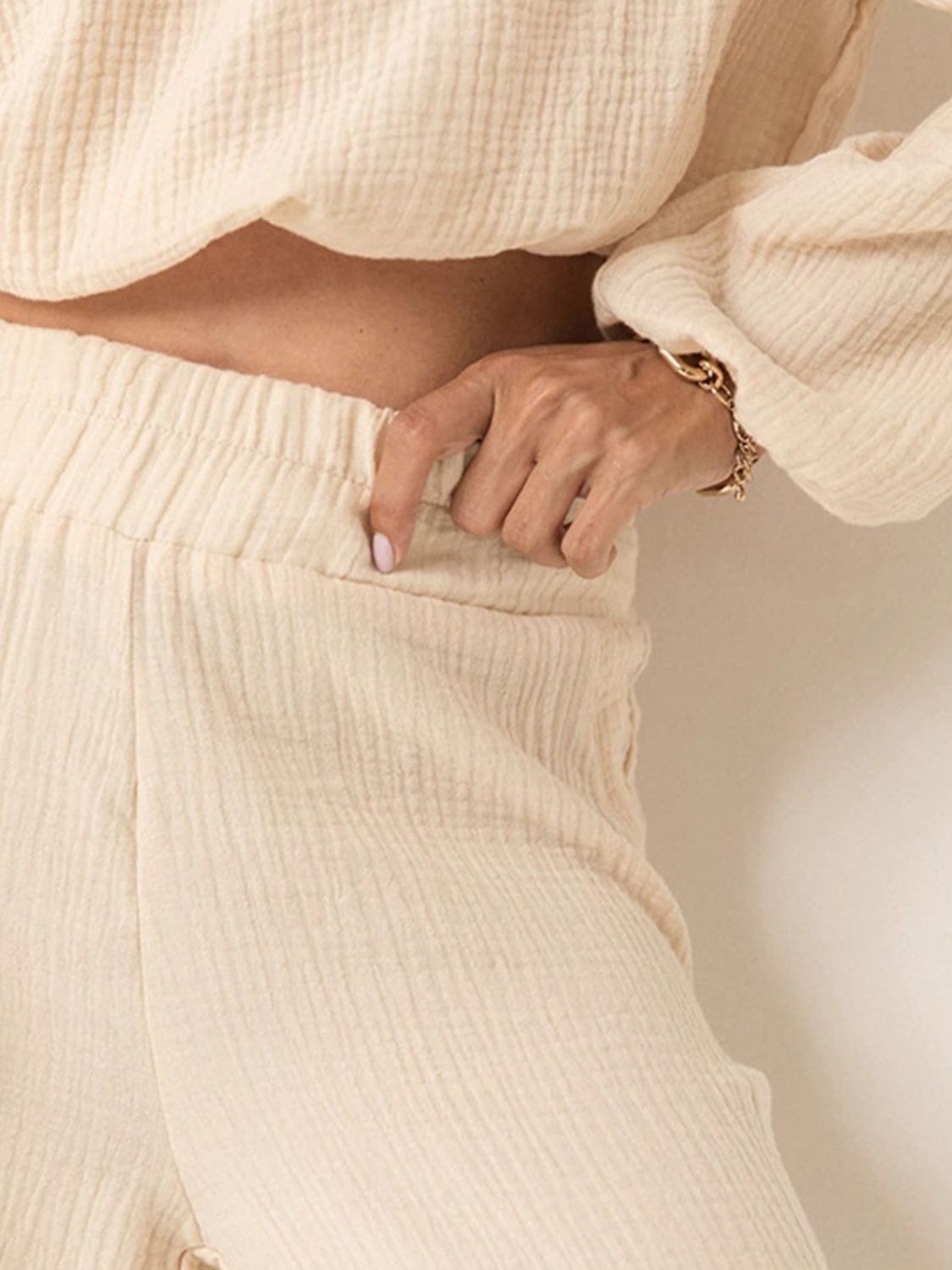 Off Shoulder Long Sleeve Top and Pants Set - The Daily Makeover