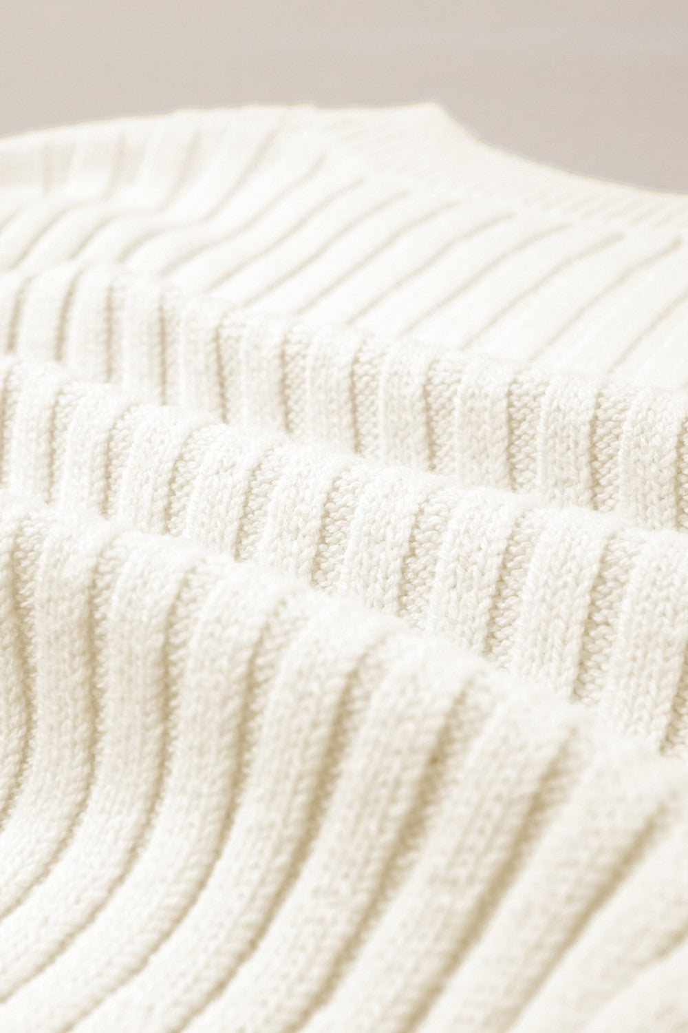 Cable-Knit Round Neck Long Sleeve Sweater - The Daily Makeover