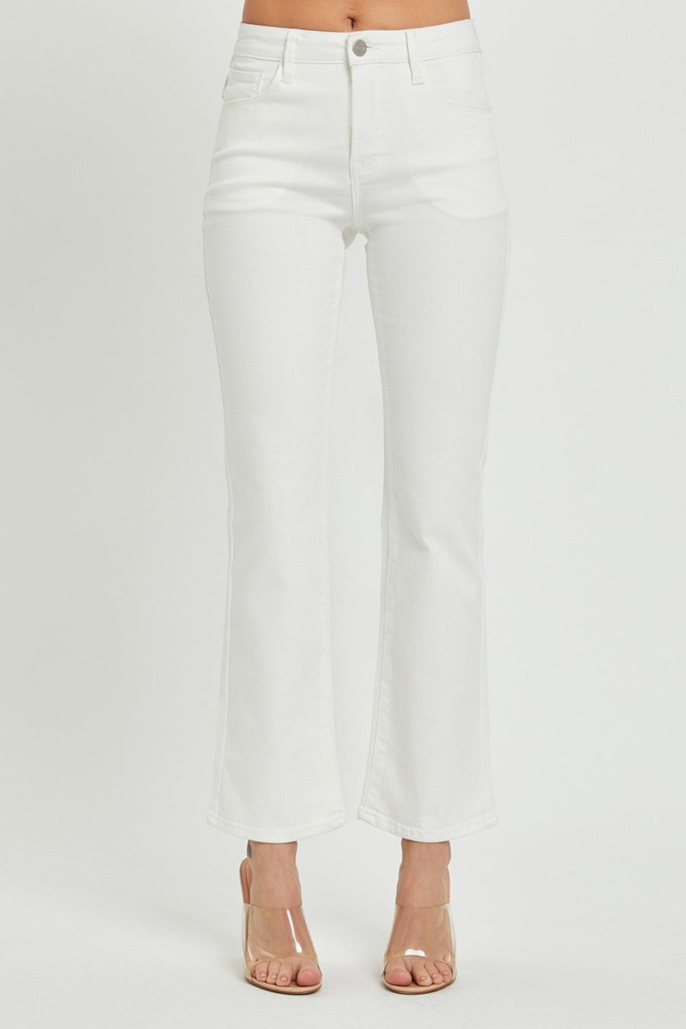 RISEN Full Size Mid Rise Bootcut Jeans with Pockets - The Daily Makeover