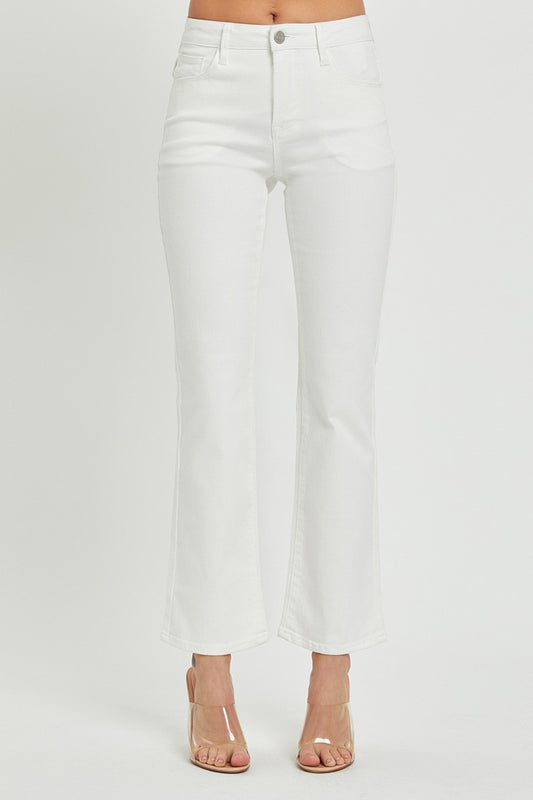 RISEN Full Size Mid Rise Bootcut Jeans with Pockets - The Daily Makeover