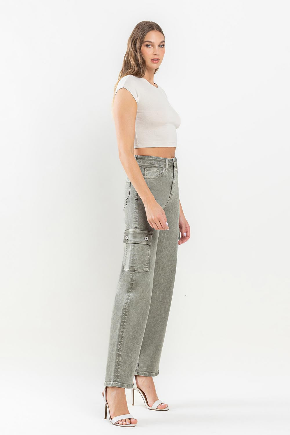 Vervet by Flying Monkey 90's Super High Rise Cargo Jeans - The Daily Makeover