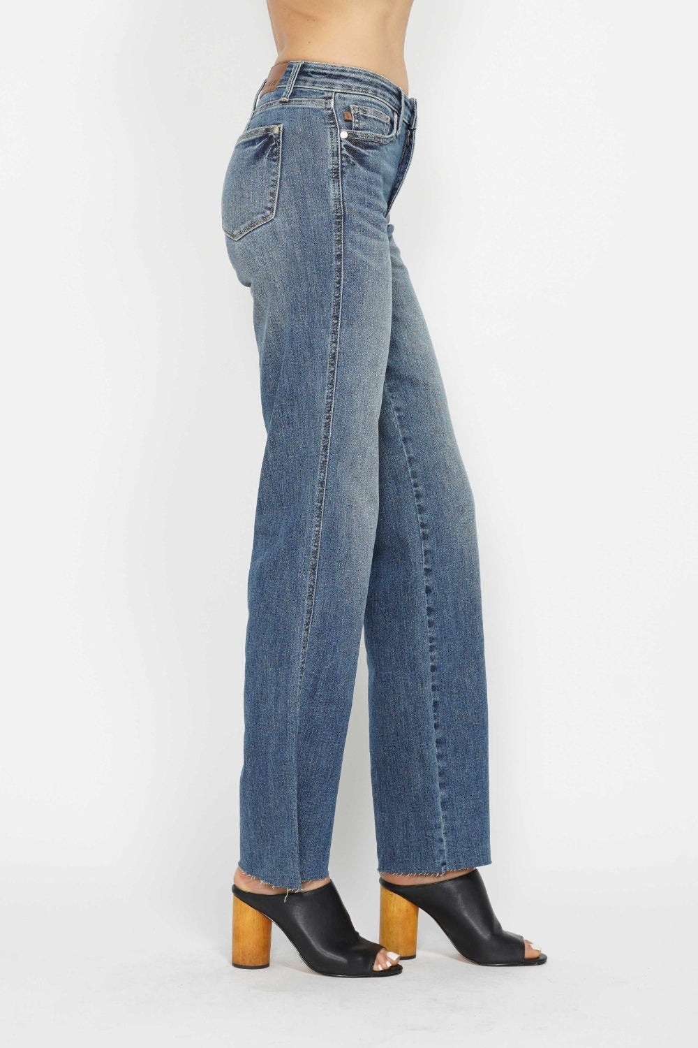 Judy Blue Full Size Tummy Control Straight Jeans - The Daily Makeover