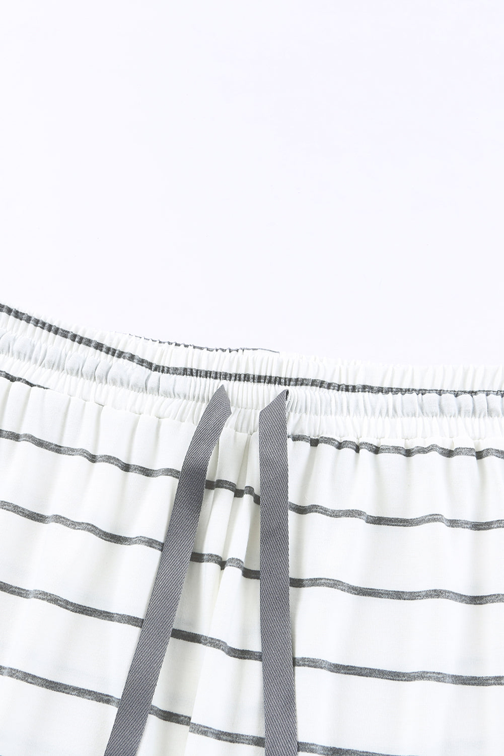 Striped V-Neck Long Sleeve Top and Pants Lounge Set - The Daily Makeover