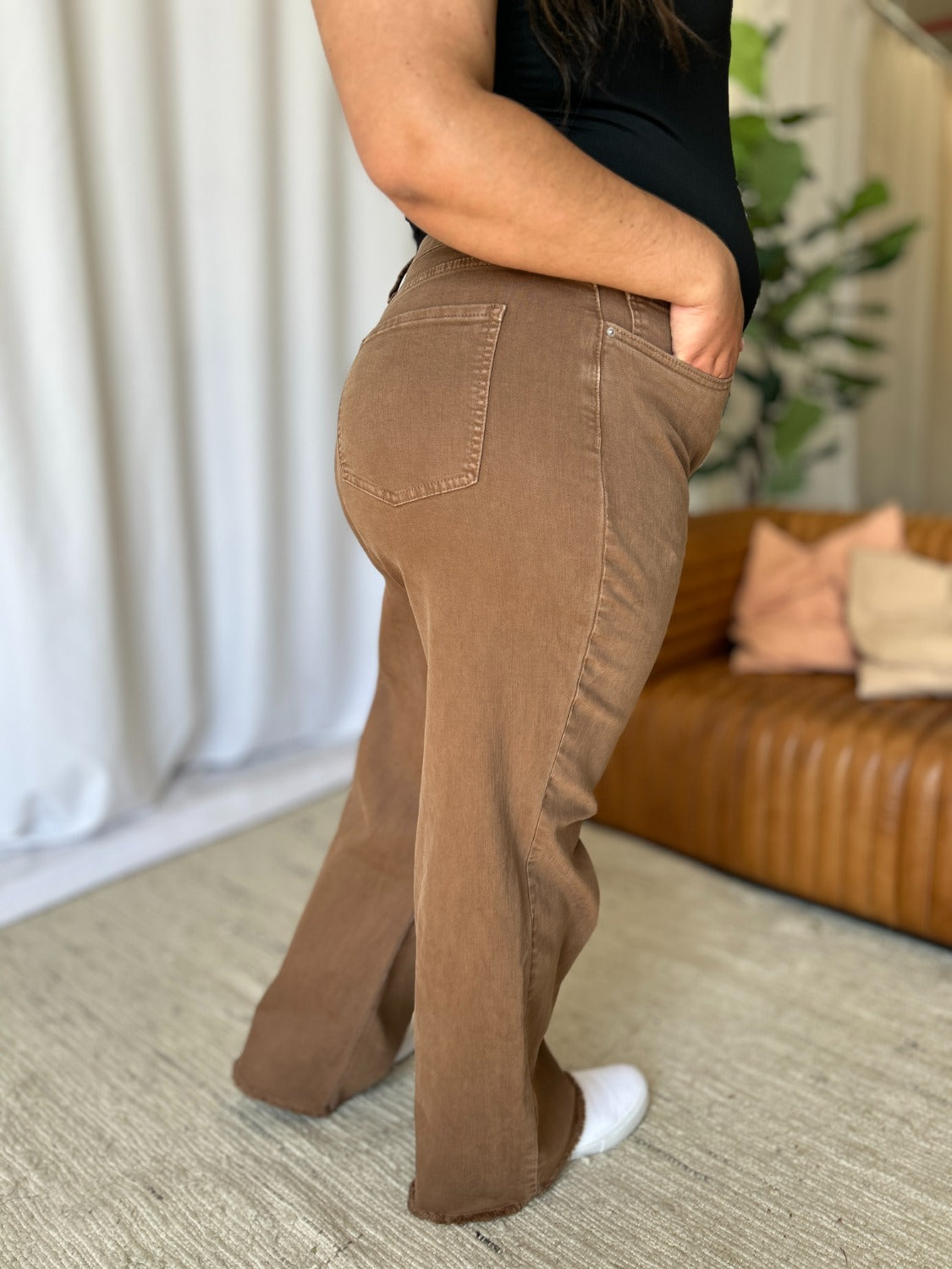 RFM Full Size High Rise Garment Dye Wide Leg Jeans - The Daily Makeover