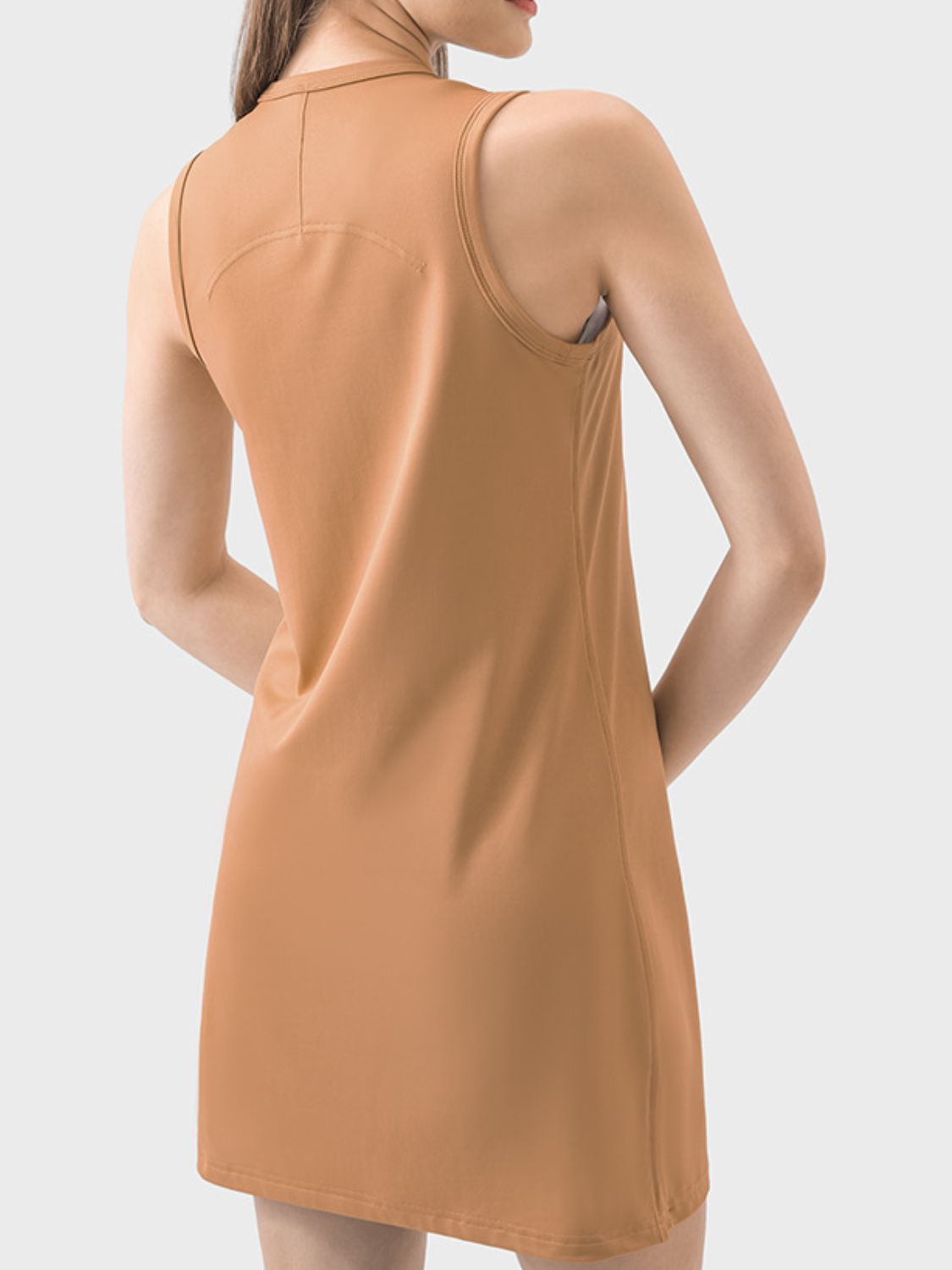 Round Neck Sleeveless Active Dress - The Daily Makeover